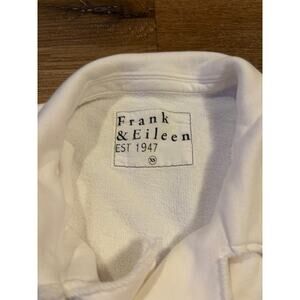 Frank & Eileen White Double Breasted Terry Cotton Jacket XS Made in USA